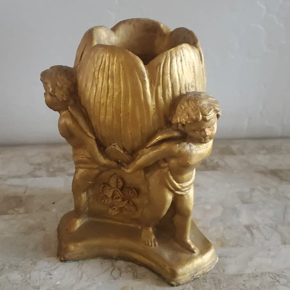 Vintage Cherub Vase